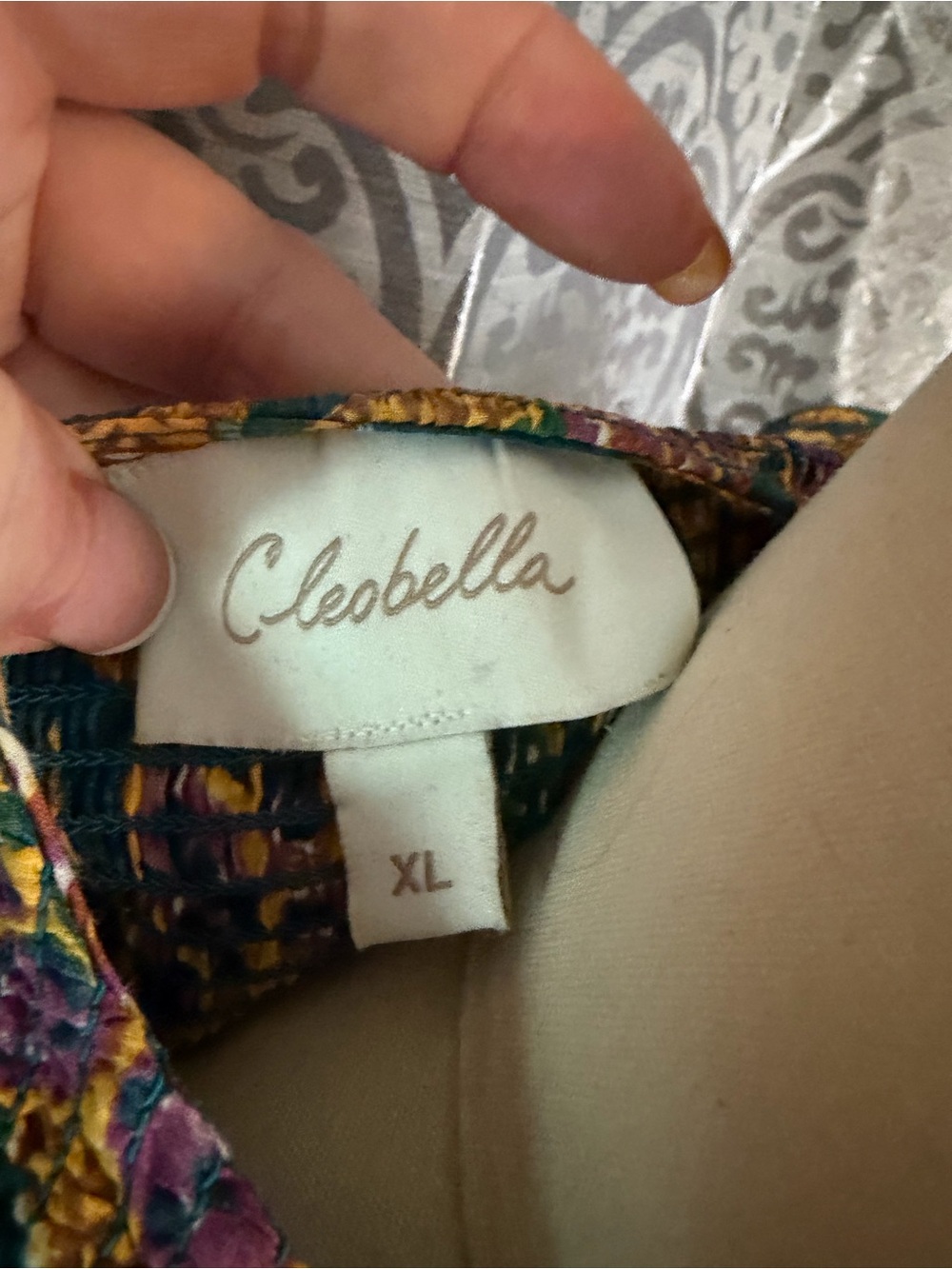Cleobella Multicolor Floral Button-Front Flutter Sleeve Top - Picture 2 of 2